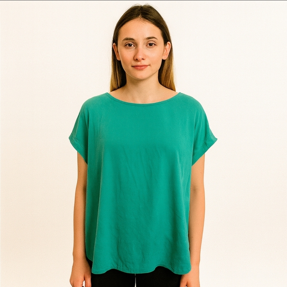 Tacera Green Festival Earthy Twee Y2K Urban Garden Womens Blouse Sz XL